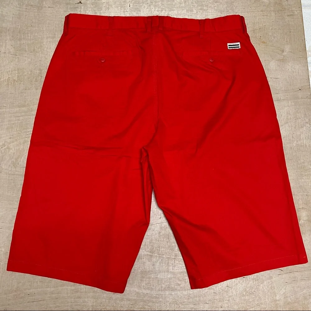 Sean John 100% Cotton Red Casual Twill Shorts Size 40